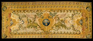 Muebles Luis XV: alfombra de la tribuna de la capilla real de Versalles. Realizada por la manufactura de Chaillot. 1759 Versalles, museo del castillo. de French School