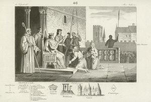 Luis X de Francia emancipa a los siervos, 1315 de French School