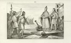 Luis de Ultramar regresa a Francia para reclamar el trono, 936 de French School