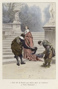 Louis de Pontis es presentado al Cardenal Richelieu, siglo XVII de French School
