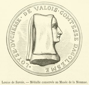 Luisa de Saboya, Medalla conservada en el Museo de la Moneda de French School