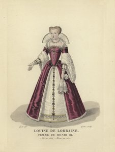 Luisa de Lorena, esposa del rey Enrique III de Francia de French School