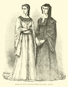 Luisa de Saboya y Margarita de Valois de French School