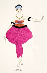 Lucile - Diseño para un vestido de French School