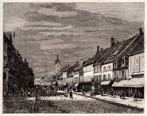 Lure - departamento de Haute-Saône en la región de Bourgogne-Franche-Comté - grabado en 