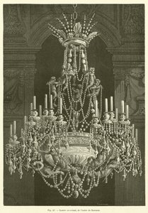 Lámpara de cristal, de la fábrica de Baccarat de French School