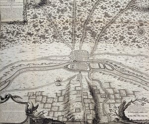 Lutetia o el segundo plano de París en los siglos IV y V d.C., 1722 de French School