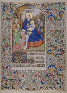 MS.McClean.81.f68r Adoración de los Reyes Magos, Horae francesa de French School