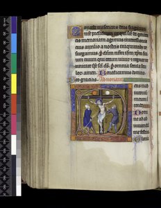 MS 300 f.217v, Crucifixión, del Salterio y Horas de Isabel de Francia, París, c.1265-70 de French School