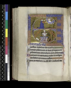 MS 300 f.89v, David reza a Dios