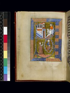 MS 300 f.XIII, folio del Salterio y Horas de Isabel de Francia, París, c.1265-70 de French School