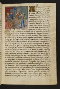MS Hunter 252 014r Página de Cent Nouvelles Nouvelles, c.1461-62 de French School