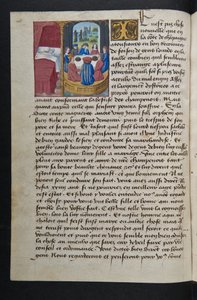 MS Hunter 252 042v Página de Cent Nouvelles Nouvelles, c.1461-62 de French School
