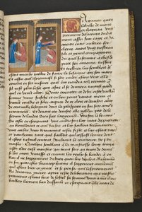 MS Hunter 252 050r Página de Cent Nouvelles Nouvelles, c.1461-62 de French School