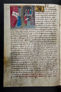 MS Hunter 252 095v Página de Cent Nouvelles Nouvelles, c.1461-62 de French School