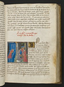 MS Hunter 252 099r Página de Cent Nouvelles Nouvelles, c.1461-62 de French School