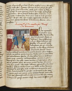 Página de Cent Nouvelles Nouvelles, c.1461-62 de French School