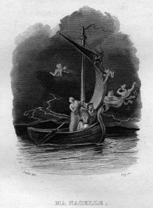 Ma nacelle Chanson de Beranger en “Obras Completas” (1834) de Pierre Jean de Beranger (1780-1857), poeta y compositor francés de French School