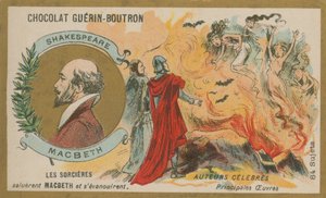 Macbeth, tarjeta comercial de Chocolat Guerin-Boutron