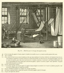 Máquina para el estampado de papeles pintados de French School