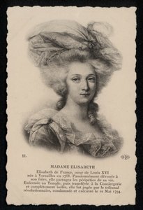 Madame Elisabeth, hermana del Rey Luis XVI de French School