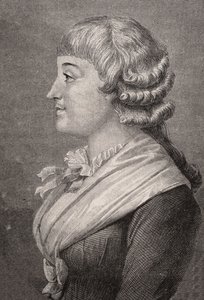 Madame Roland, grabado por Stephane Pannemaker (1847-1930) después de Rambert, de 