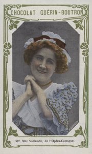 Madame Vallandri, de la Opera-Comique de French School