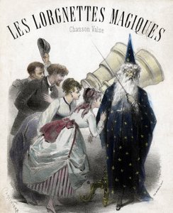 Lorgnettes mágicas, canción para vals popular. Litografía
