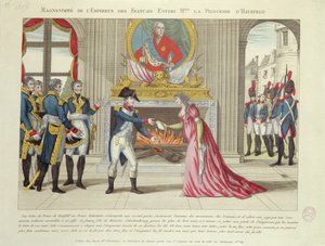 Magnanimidad del Emperador Napoleón hacia la Princesa de Hatzfeld, 1806 de French School