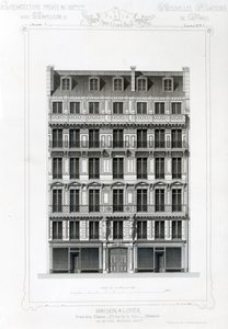 Maison A Loyer, No 3 Rue de la Paix, París; Architecture Privee au C19th de French School