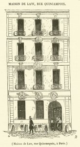 Casa de Law, calle Quincampoix, en París de French School