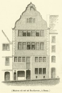 Maison ou est ne Beethoven, a Bonn (grabado)