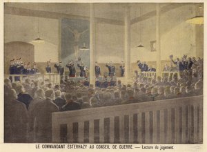 El mayor Esterhazy ante el tribunal militar