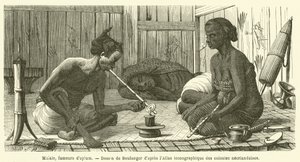 Malayos, fumadores de opio de French School