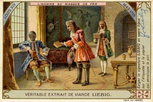 El hombre de la máscara de hierro, Reinado de Luis XIV, Tarjeta Liebig