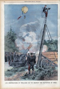 Maniobra y observación por el ejército francés en Langres con una escalera Gugumus para probar el disparo de los cañones, en 