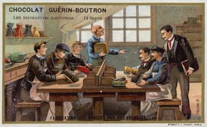 Fabricación de cepillos por los ciegos de French School