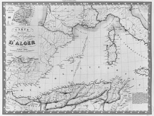 Mapa elaborado para la expedición de Argel, 1830