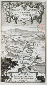 Mapa de De La Situación del Paraíso Terrenal, 1691