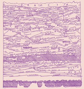 Mapa de la Galia - fragmento de French School