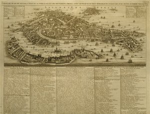 Mapa de Venecia, publicado por H. Chatelain en Ámsterdam, 1728