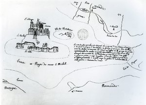 Mapa de la Bahía de Mont Saint-Michel