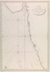 Mapa de la costa de Gujarat de French School