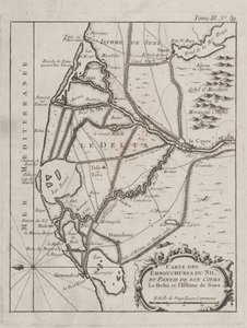 Mapa del Delta del Nilo de French School
