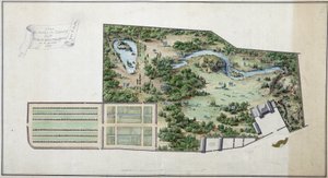 Mapa del jardín de Chanvry (Sena y Oise) de French School