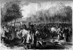 Mercado de caballos de París de French School