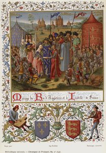 Matrimonio del Rey de Inglaterra e Isabel de Francia (cromolitografía) de French School