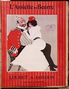 Marianne sentada en las rodillas del rey Eduardo VII (1841-1910), portada de L