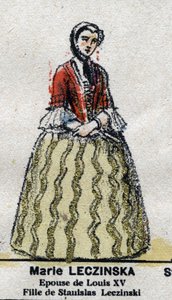 Marie Leszczynska (1703-1768), Reina de Francia, esposa de Luis XV. En 
