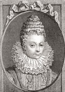 Marie de Médicis, 1575-1642. Reina consorte de Francia, como la segunda esposa del Rey Enrique IV de Francia. De Les Heures Libres publicado en 1908